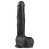 Easytoys - Iso imukuppidildo kiveksillä (29,5 cm) - musta