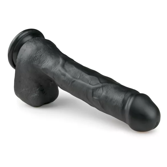 Easytoys - imukupillinen suuri kivellinen dildo 29,5 cm - musta