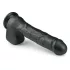Easytoys - imukupillinen suuri kivellinen dildo 29,5 cm - musta