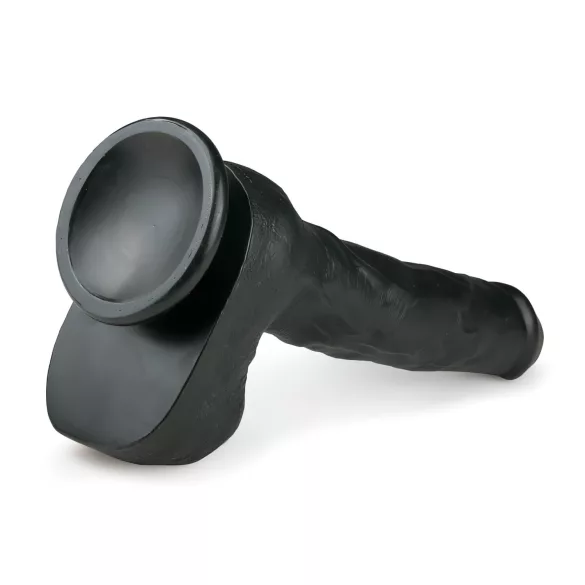 Easytoys - imukupillinen suuri kivellinen dildo 29,5 cm - musta