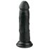 Easytoys - realistinen musta dildo imukupilla (15,5 cm)