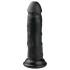 EasyToys - realistinen dildon imukupilla (15,5 cm, musta)