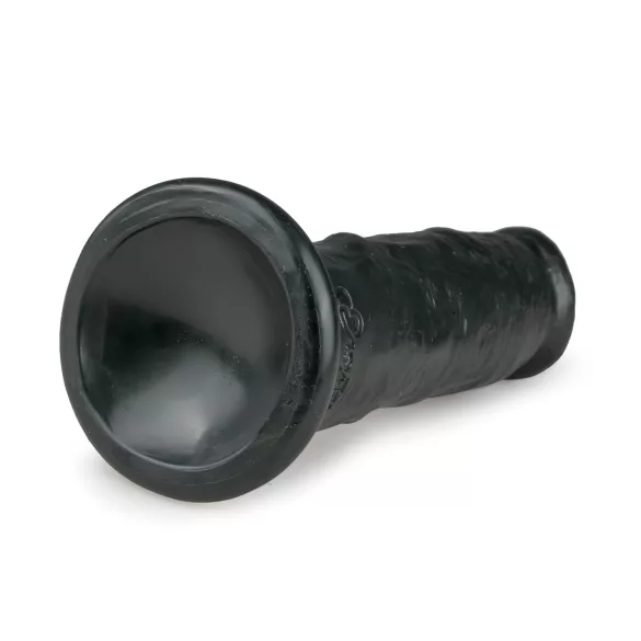EasyToys - realistinen dildon imukupilla (15,5 cm, musta)
