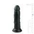 Easytoys - realistinen musta dildo imukupilla (15,5 cm)