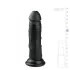 EasyToys - realistinen dildon imukupilla (15,5 cm, musta)
