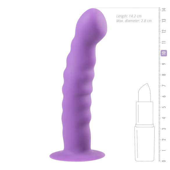 Easytoys - aaltoileva dildo imukupilla - violetti