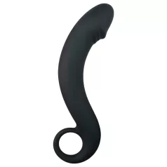 EasyToys - anustappi - kaareva - silikoni musta