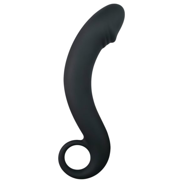 EasyToys Kaareva Dong - silikoninen anaalidildo (musta)