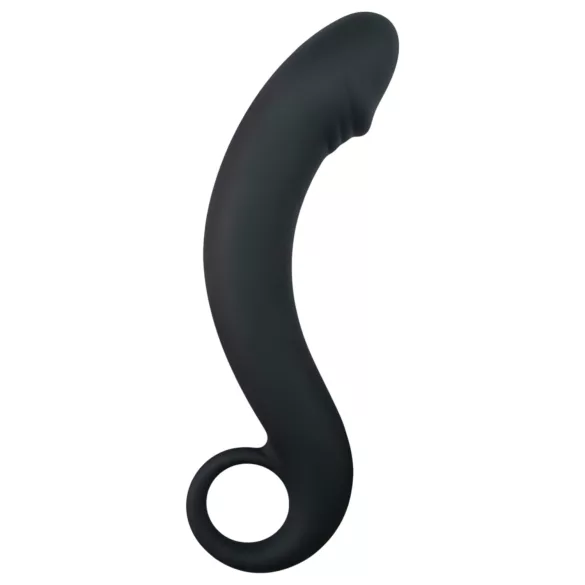 EasyToys - anustappi - kaareva - silikoni musta