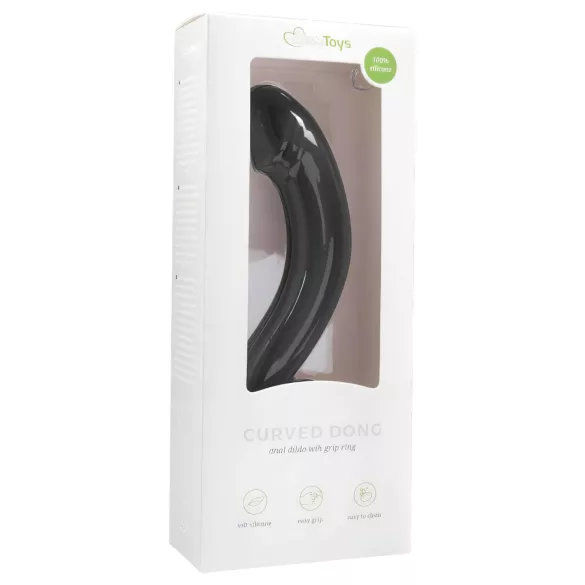 EasyToys - anustappi - kaareva - silikoni musta