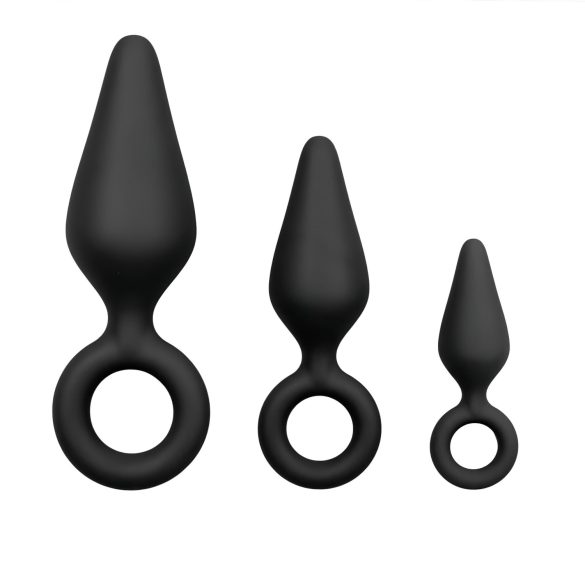 Easytoys - Anustappisarja renkailla - 3 kpl (musta)