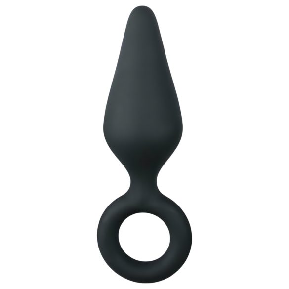 Easytoys Kärkipäinen Anustappi - Rengas - Keskikoko (Musta)