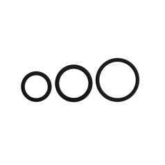 Easytoys - silikoninen penisrengas setti - 3 kpl - musta