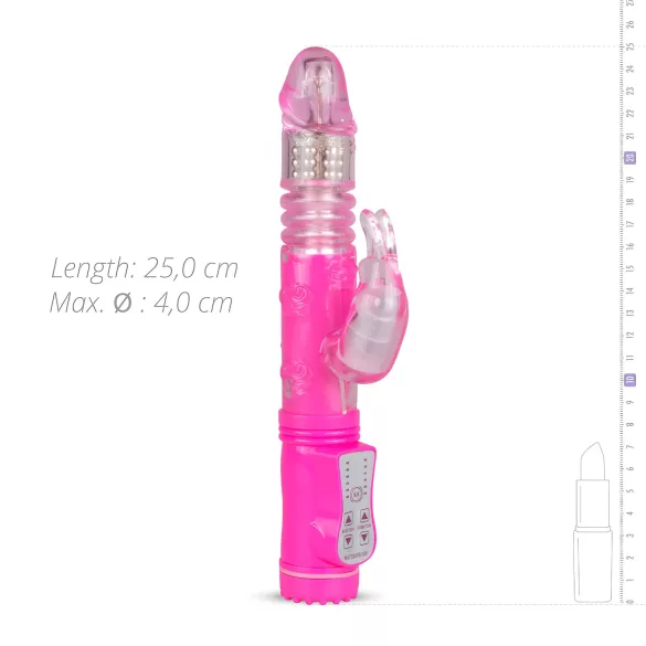 EasyToys Bunny - työntöliikevibraattori (vaaleanpunainen)