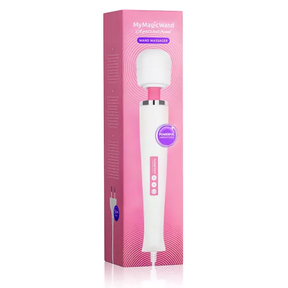 MyMagicWand - tehokas hierontavibraattori - valkoinen-pinkki