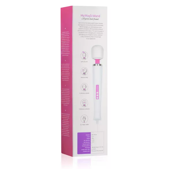 MyMagicWand - tehokas hierontavibraattori - valkoinen-pinkki