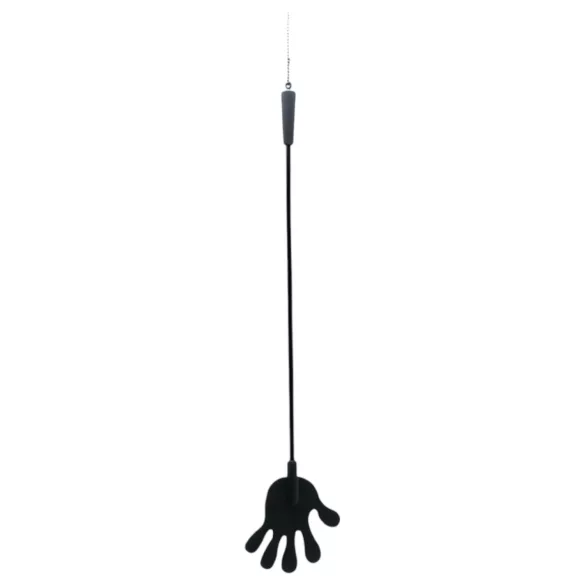 Rimba - ratsastuspiiska silikoninen kädellä - 40cm - musta