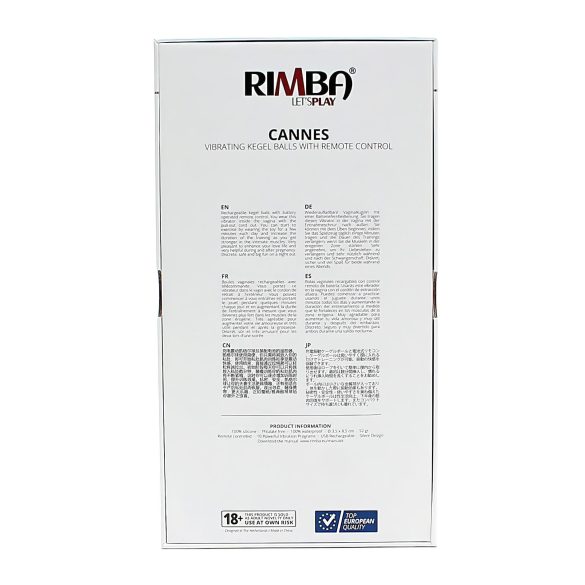 Rimba Cannes - ladattava kauko-ohjattava vibraatiomuna - violetti