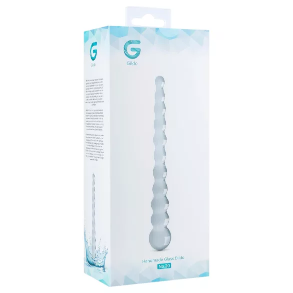 Gildo Glass No. 20 - lasidildo helmillä - läpinäkyvä