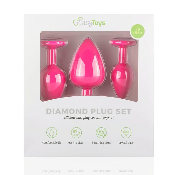 Easytoys Diamond - anustappisetti - pinkki