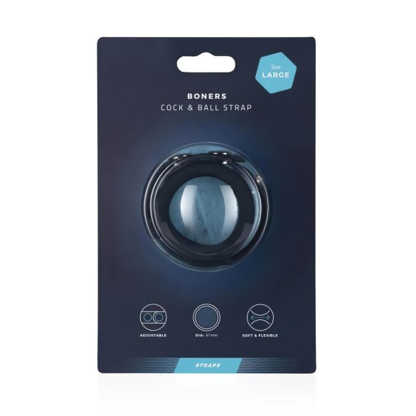 Boners - penis- ja kivestenrengas - yhdistelmärengas - harmaa