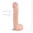Real Fantasy Lexon - realistinen dildo kiveksillä - 33 cm - vaalea