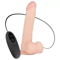   Real Fantasy Lewis - ladattava realistinen vibraattori - 22 cm - luonnollinen
