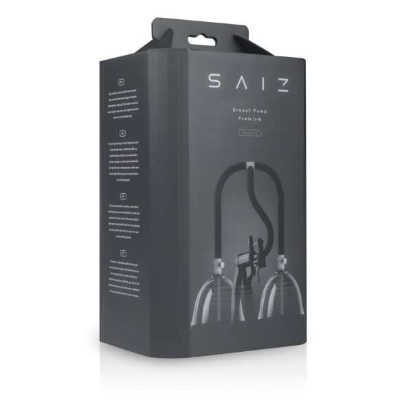 Saiz Premium - kaksoisrintapumppu - pieni (läpinäkyvä-musta)