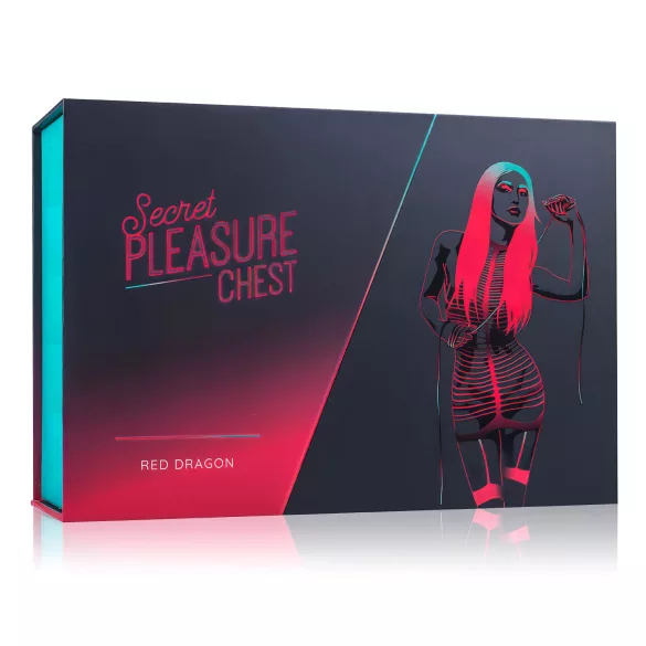 Secret Pleasure Chest - BDSM-setti edistyneille - 10 osaa - punainen