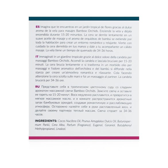 Exotiq - hierontakynttilä - bambu orkidea tuoksu - 200g