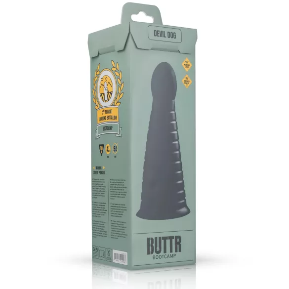 BUTTR Devil Dog - dildo imukupilla - musta