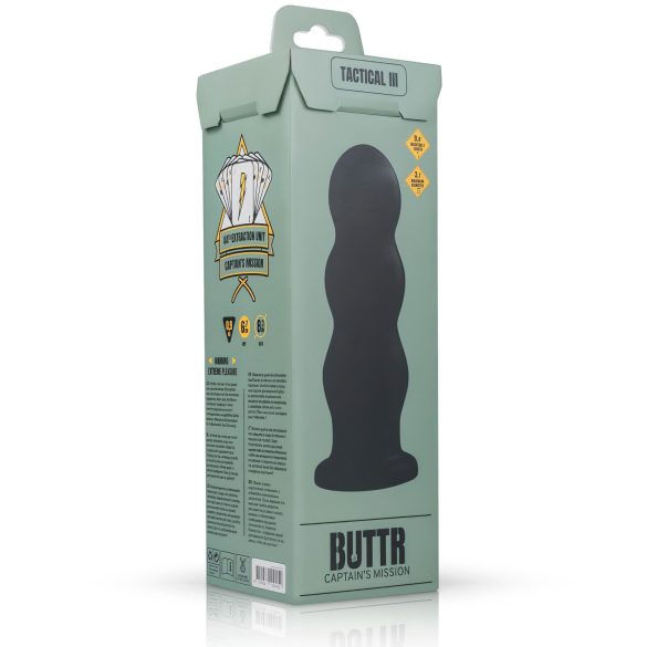 BUTTR Tactical III - strap-on dildo - imukuppi - musta