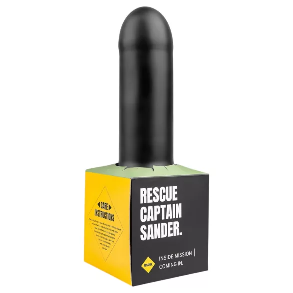 BUTTR Tactical I - tapetin kiinnitettävä dildo - musta
