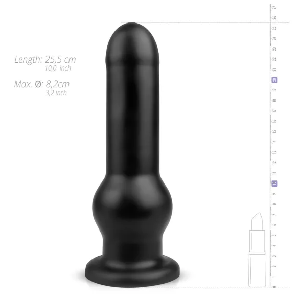BUTTR Tactical I - tapetin kiinnitettävä dildo - musta