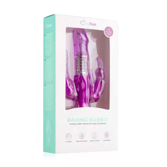 Easytoys Raving Rabbit - 3-haarainen vibraattori (pinkki)