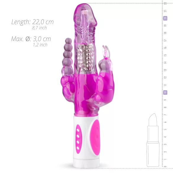 Easytoys Raving Rabbit - 3-haarainen vibraattori (pinkki)