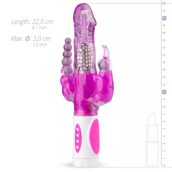 Easytoys Raving Rabbit - 3-haarainen vibraattori (pinkki)