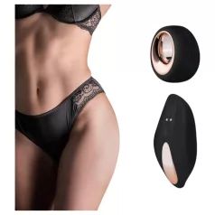   Pantyrebel - akkukäyttöiset, kaukosäätimellä toimivat värisevät mustat pikkuhousut (S-L)