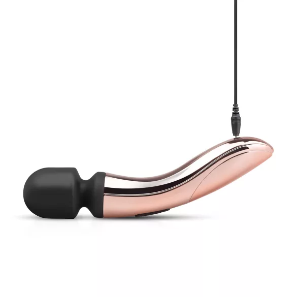 Rosy Gold - wand-vibraattori - kaareva, ladattava - ruusukulta