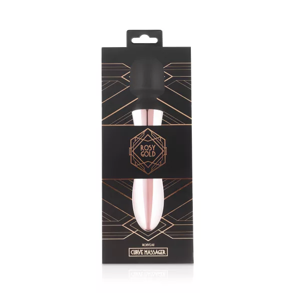 Rosy Gold - wand-vibraattori - kaareva, ladattava - ruusukulta