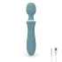 Bloom Orchid Wand - ladattava hierontavibraattori - turkoosi