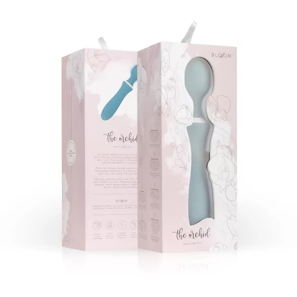 Bloom Orchid Wand - ladattava hierontavibraattori - turkoosi