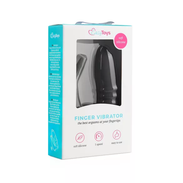 Easytoys Finger - 2in1 sormivibraattori - musta