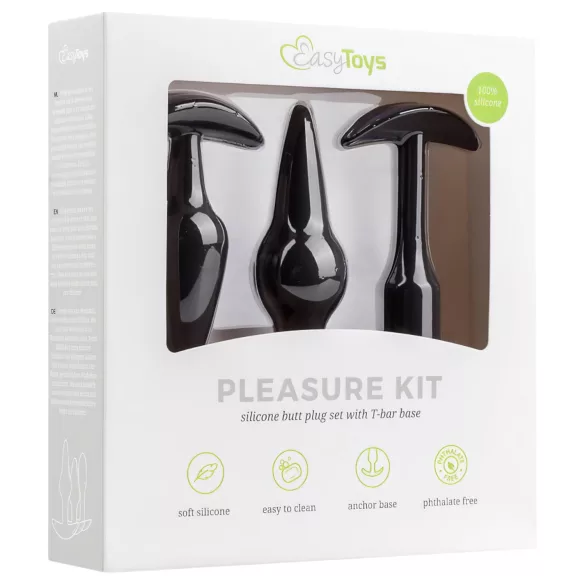 EasyToys Pleasure kit - monipuolinen anustappisetti (musta)