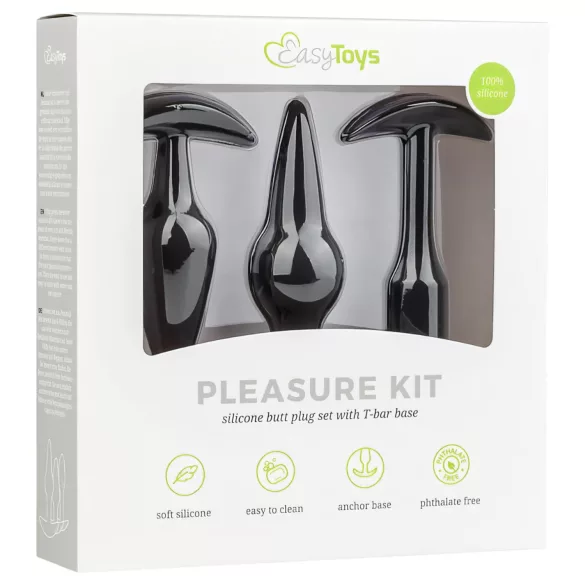 EasyToys Pleasure kit - monipuolinen anustappisetti (musta)
