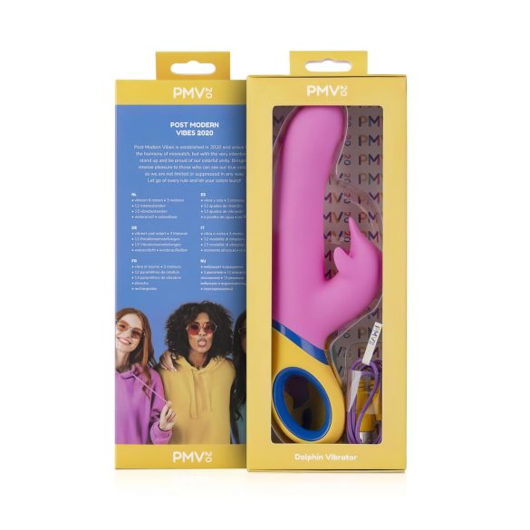 PMV20 Copy Dolphin - pyörivä klitorisvarrellinen vibraattori - pinkki