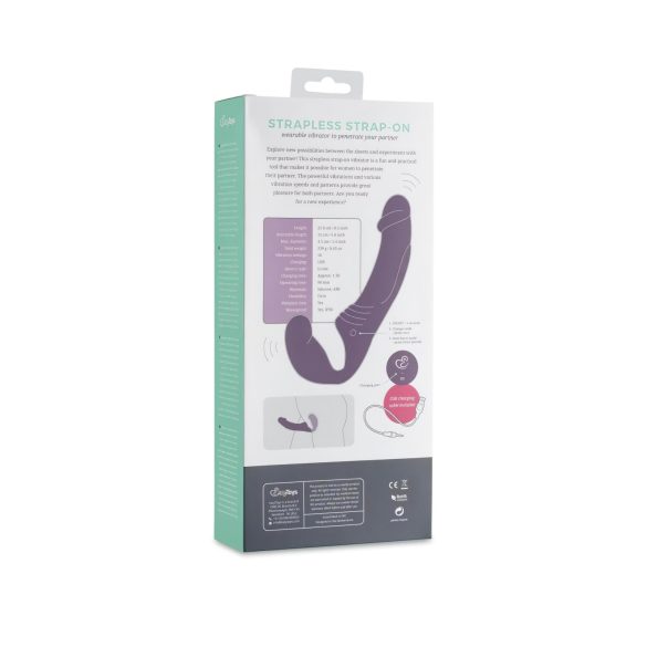 Easytoys - ladattava strap-on vibraattori ilman hihnaa - lila