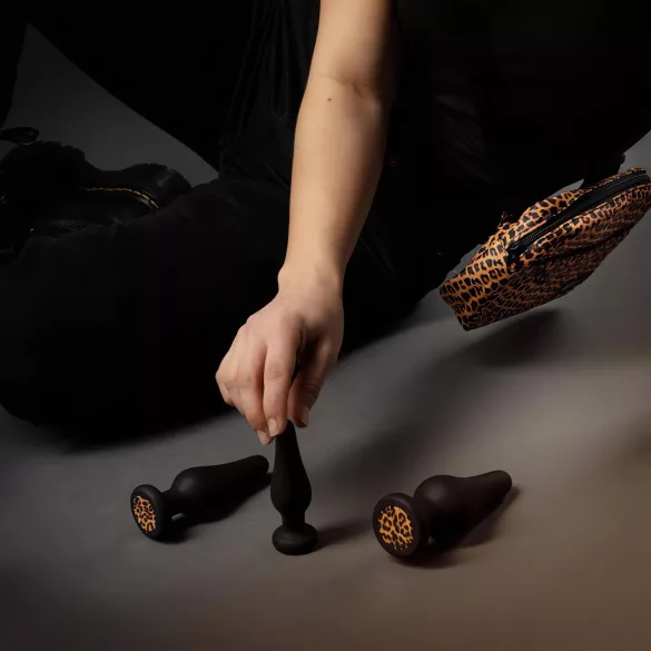 Panthra Kesia - anaalitappisetti - 3 kpl - silikoni - musta