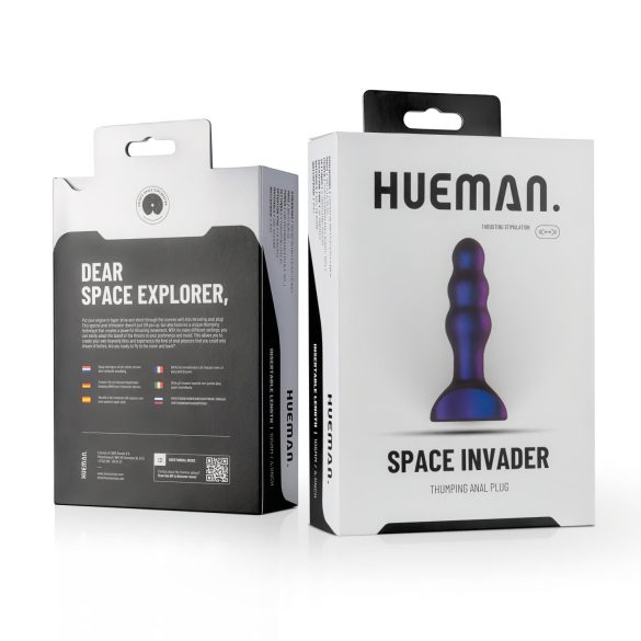 Hueman Space Inveder - ladattava vedenkestävä anaalivibraattori - violetti
