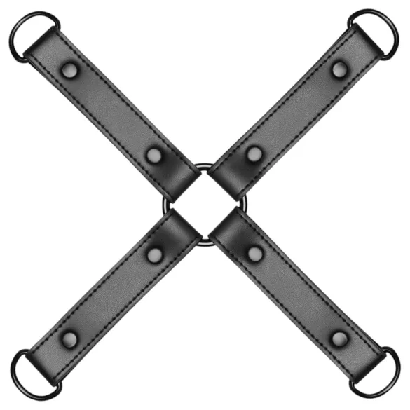 Bedroom Fantasies - bondage risti - nahka - musta